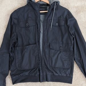 Forever 21 Hoodie Jacket Men's Black Size XL